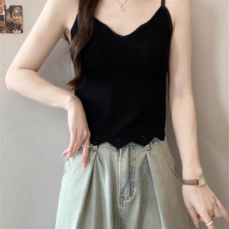 新品大码带胸垫一体内搭吊带背心女春秋2025新款胖mm显瘦美背打底