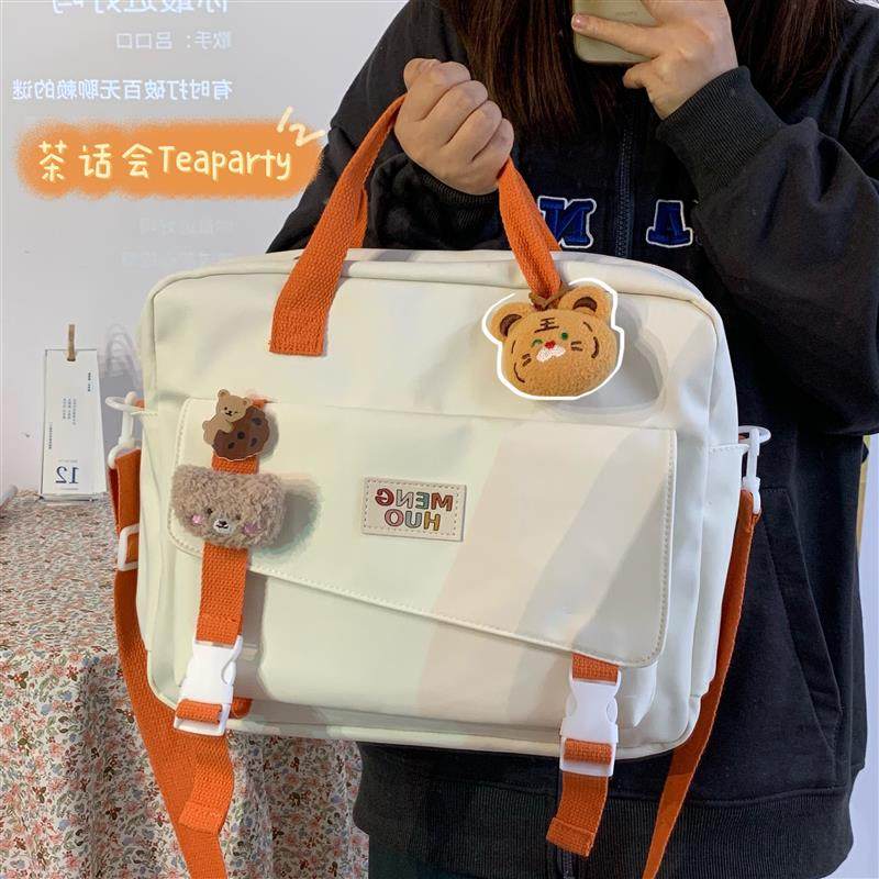 新品日系原宿少女学生大容量上课包 韩版ins小清新斜挎包双肩包两