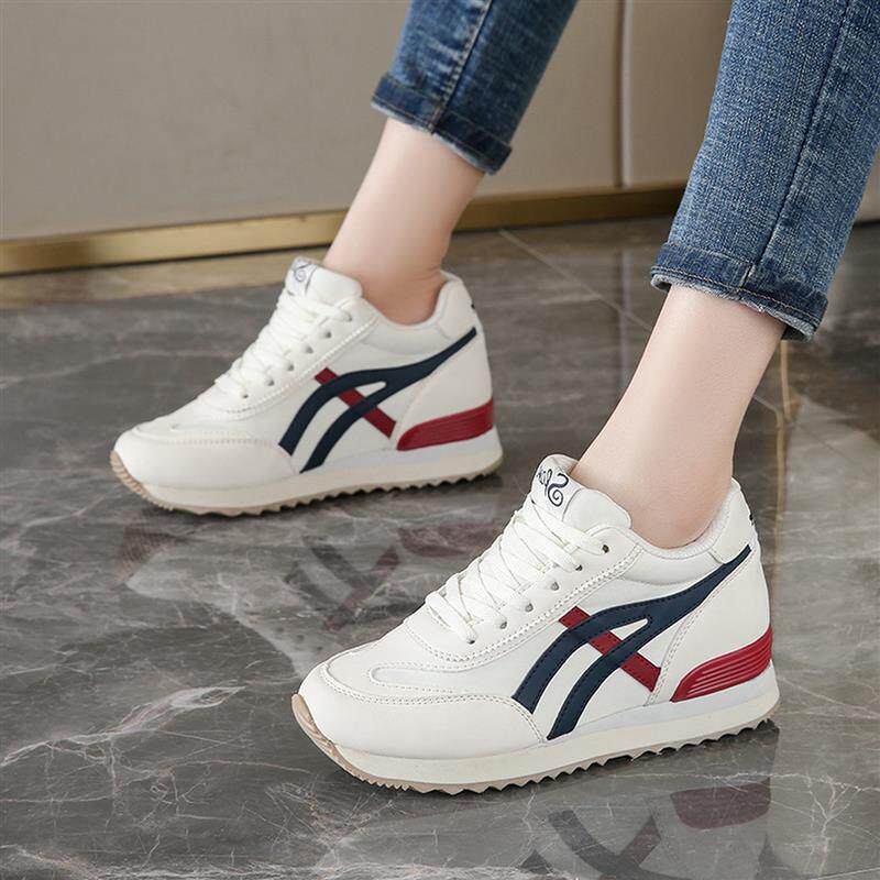 新品爆款内增高女鞋2026新款8cm小个子软底不累脚阿甘厚底皮面德