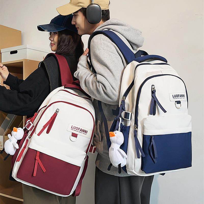 新品书包女初中生男高中ins潮酷大容量多层双肩包大学生减负旅行