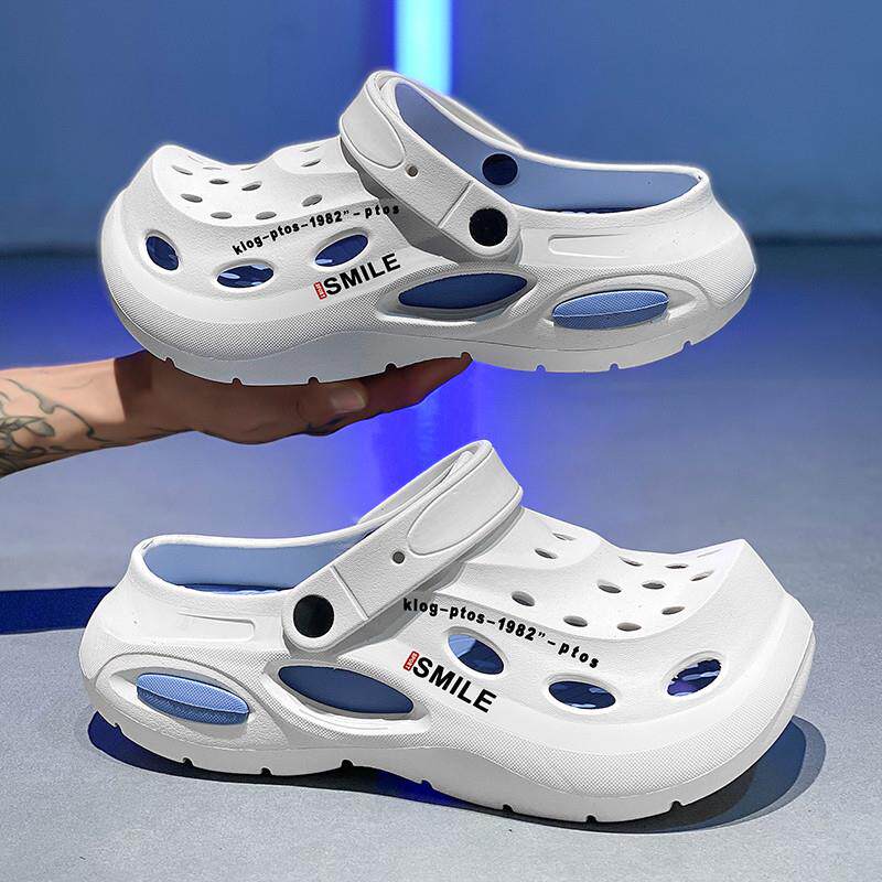 新品洞洞鞋男款2026新款夏季外穿踩屎感沙滩凉鞋男士厚底耐磨涉水