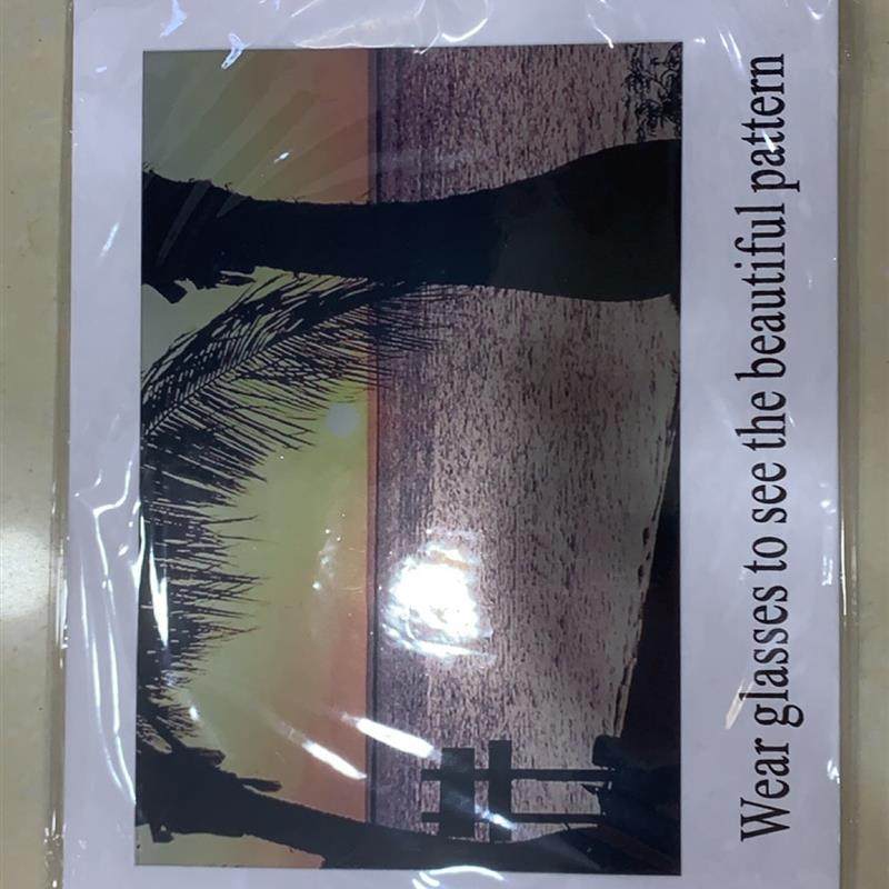 包邮可立式偏光测试卡 眼镜店用大偏光测试卡 眼镜配件图案随机发