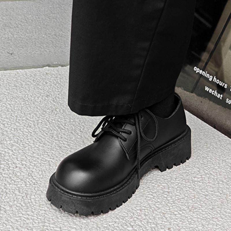 新品韩版增高德比皮鞋大头皮鞋男款春秋夏季休闲复古厚底增高德比