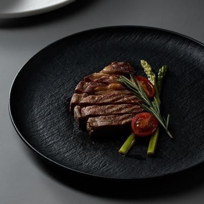 米立风物西餐盘黑色磨砂牛