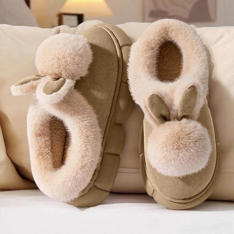 可爱棉拖鞋女士秋冬季2025新款外穿厚底家居保暖加绒加厚棉拖鞋冬