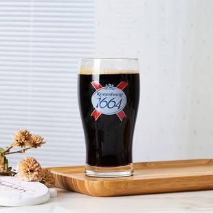 极速凯旋1664啤酒杯家用精酿啤酒杯商用酒吧玻璃杯子定制专用图案