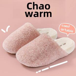 2025新款棉质女式秋冬温暖室内家庭夫妇加天鹅绒防滑男士冬季