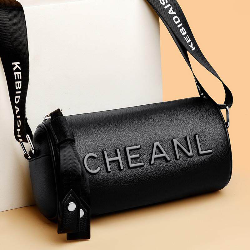 新品新款2024年流行的包包女款夏季小包女式单肩斜挎包软皮圆筒枕