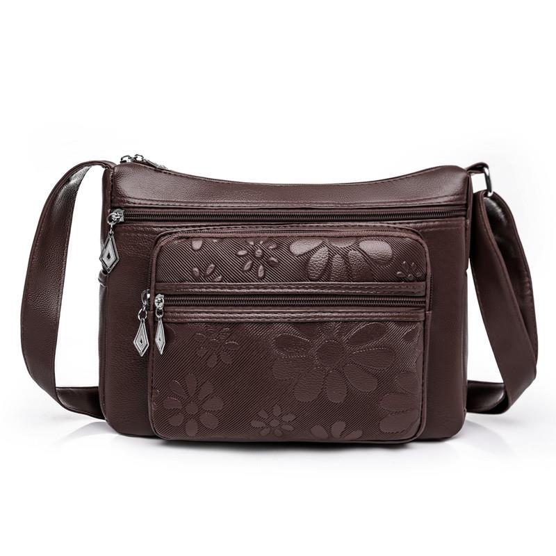 新品中老年人女包包2025新款大容量单肩斜挎包中年妈妈包女士软皮