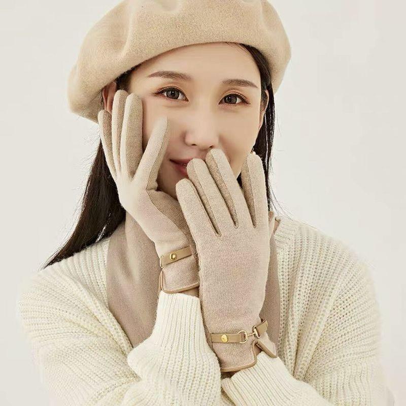 羊绒毛手套冬天女加绒加厚