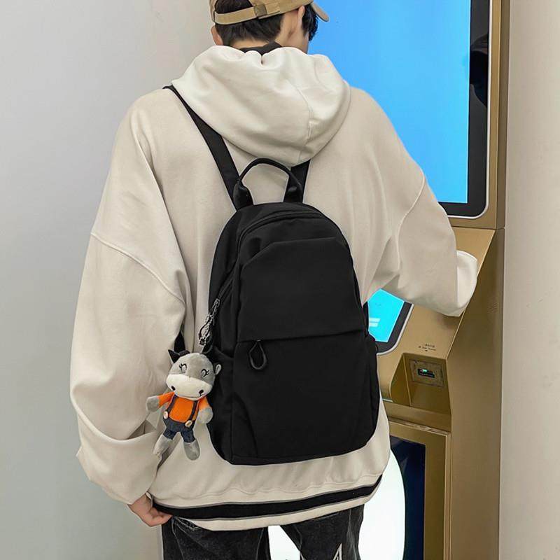 新品包包男韩版简约百搭双肩书包休闲迷你潮牌小型背包女学生斜挎