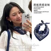 百搭韩版 腰果款 70小方巾小丝巾女春秋夏季 头巾工作职业围巾