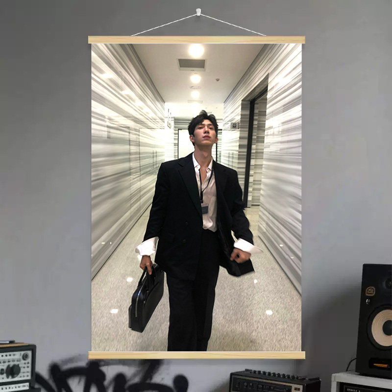 井柏然海报早春晴朗高清写真挂画网红明星服装店墙面装饰挂布壁画