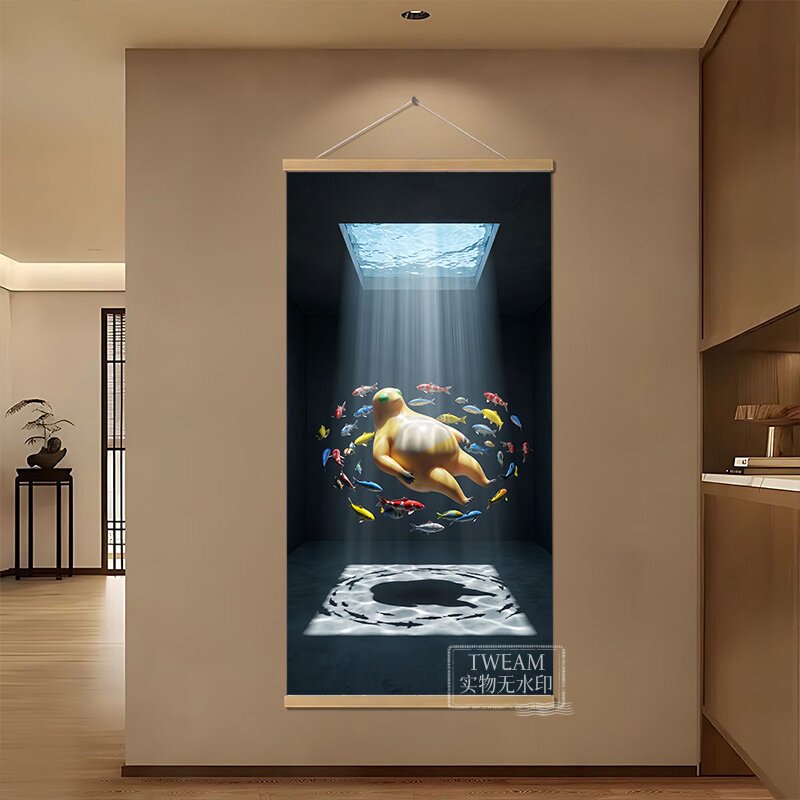 恶搞奶龙创意油画风世界名画艺术搞怪小众礼物挂画送朋友趣味礼物