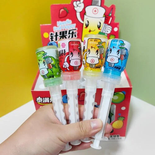 针果乐注射针管果味饮料儿童玩具零食幼儿游戏网红小卖部学校摆摊