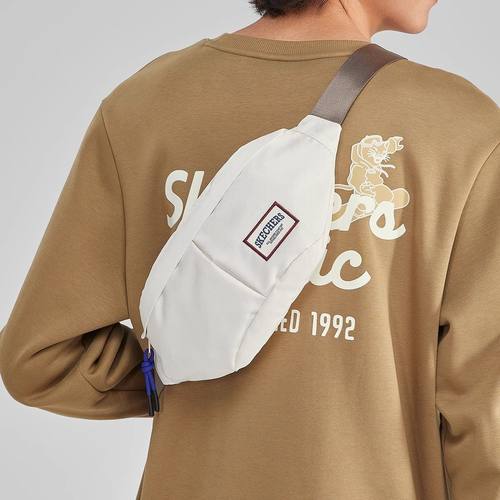 Skechers斯凯奇男女同款时尚百搭腰包户外运动通勤斜挎包L323U041