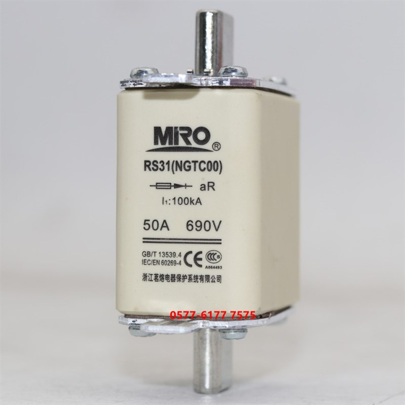茗熔熔芯NGTC00 RS31 690V 63A 50A 32A 25A 20A 16A快速熔断器