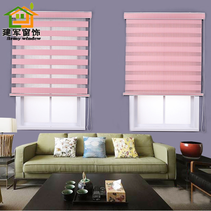 丝线柔纱帘双层遮光百叶窗帘加厚升降卷帘客厅卧室遮阳防水百叶帘,居家布艺,卷帘,淘宝优惠券,粉丝福利购,淘宝优惠卷