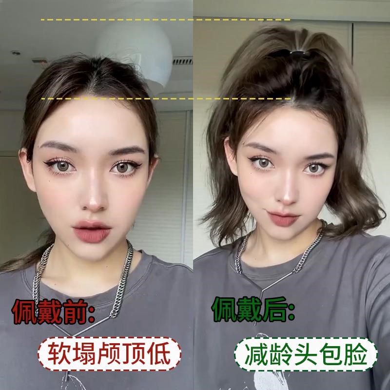 短发留长发过渡期神器高马尾固定抓夹女后脑勺夹子头饰半夹发量少