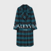 羊驼呢子外套996 长款 女外套格子时尚 Valkyvia 悠悠奢品