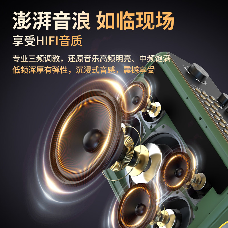 广场音响户外声卡卡拉OK蓝牙音箱直播一体机带歌词显示便携式