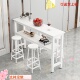 简易长条桌白色窄桌简约双层吧台家用靠墙餐桌高脚桌奶茶店桌