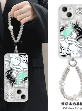 手机壳带挂绳16ProMax苹果1213适用iPhone17硬14羽纱15PLUS微笑JOJO承太郎华为MATE70OPPOK13TURBOVIVOY300