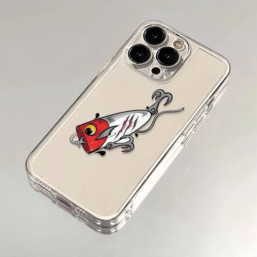 华为PURA90适用荣耀x70i苹果12软红米NOTE15小众iPhone13创意OPPORENO16手机壳14PLUS波爬路亚饵透明17ProMax