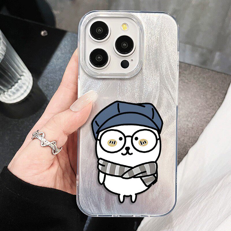 手机壳带挂绳16ProMax苹果1213适用iPhone17硬14羽纱15PLUS高颜值方大同自嘲熊荣耀GTOPPOA5X红米NOTE15R一加