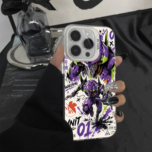 iPhone13个性荣耀600苹果15创意OPPORENO16彩银硬小米17TPRO适用14PLUS高级感12ProMax手机壳EVA初号机涂鸦01