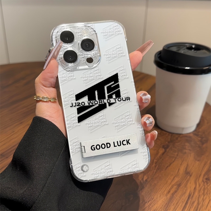iPhone15林俊杰演唱会14PLUS手机壳带支架13超薄无边框硬小米17适用苹果12高级感16ProMax透明周边华为mate70