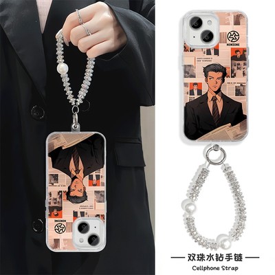 手机壳带挂绳16ProMax苹果1213适用iPhone17硬14羽纱15PLUS海报风复古情侣男荣耀MAGIC8真我gt7VIVOS20小米17