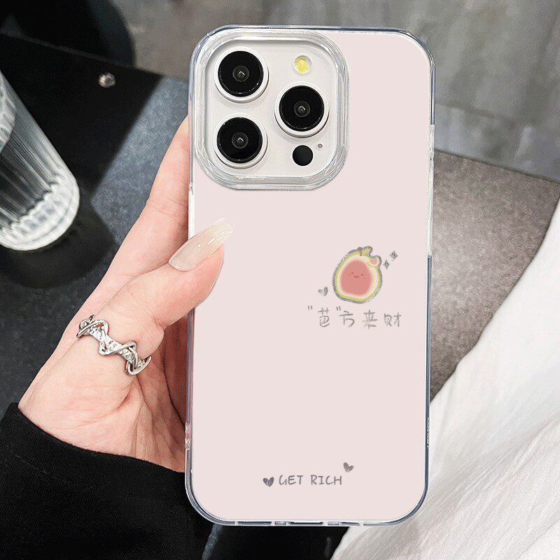 简约荣耀PLAY10T芭方来财iPhone14羽纱硬苹果17高颜值16plus手机壳12带挂绳OPPOK13TURBOPRO适用15ProMax小众