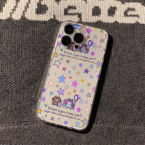 魔法星星猫咪iPhone14可爱苹果12创意华为NOVA15ULTRA透明13ProMax小众手机壳软小米17适用16PLUS卡通荣耀600