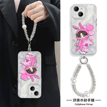 兔子汪苏泷13手机壳带挂绳15PLUS适用VIVOX300卡通iPhone16周边FINDX9苹果17硬14羽纱12ProMax可爱华为MATE80