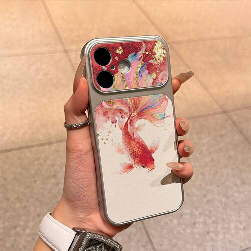 iPhone15ins风新款适用17AIR红彩锦鲤大视窗苹果16国潮适用14PLUS小众全包13ProMax手机壳