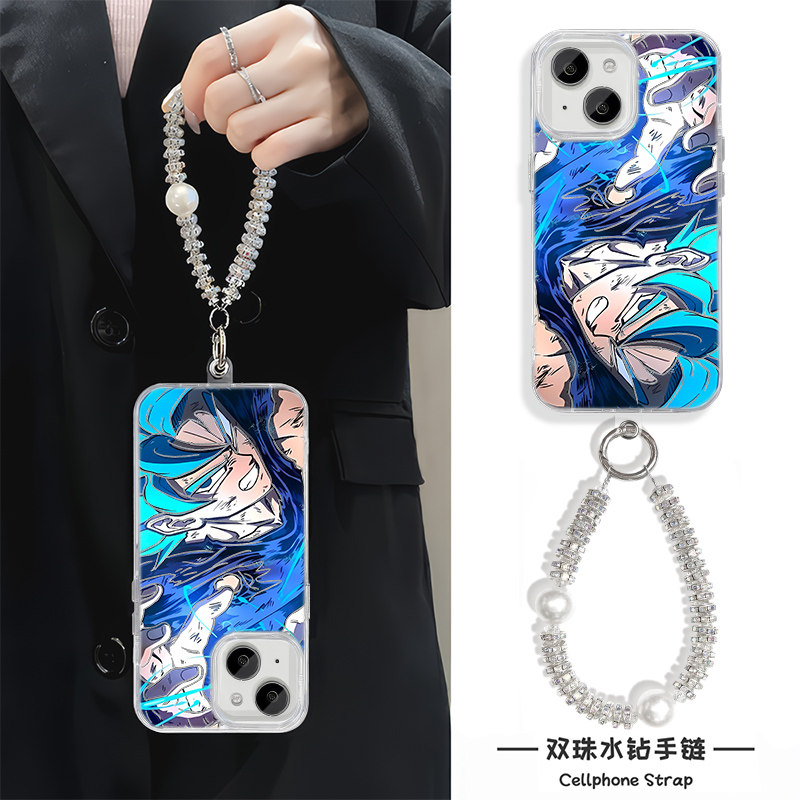 超蓝孙悟空FINDX8手机壳带挂绳NOTE14羽纱iPhone13适用NOVA12苹果16Plus硬15ProMax高级感MATE70个性Y300动漫