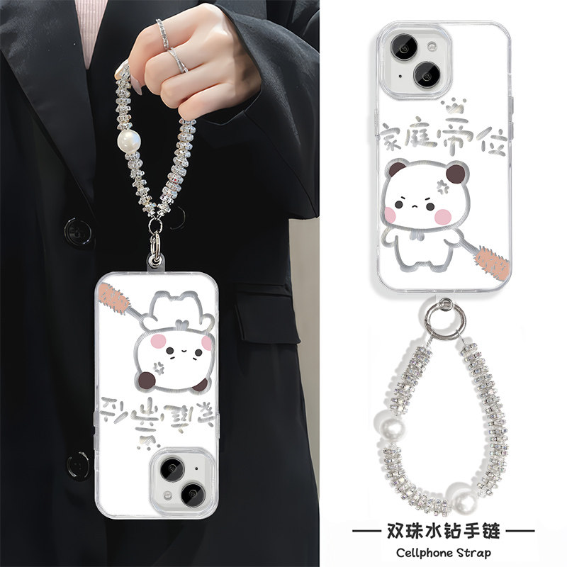 16PLUS适用17苹果12可爱羽纱13ProMax卡通小米15SPRO手机壳带挂绳硬iPhone14家庭地位一二高级感红米k80Ultra