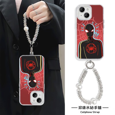 手机壳带挂绳16ProMax苹果1213适用iPhone17硬14羽纱15PLUS情侣问号蜘蛛侠荣耀GTOPPOA5X红米TURBO4VIVOS20