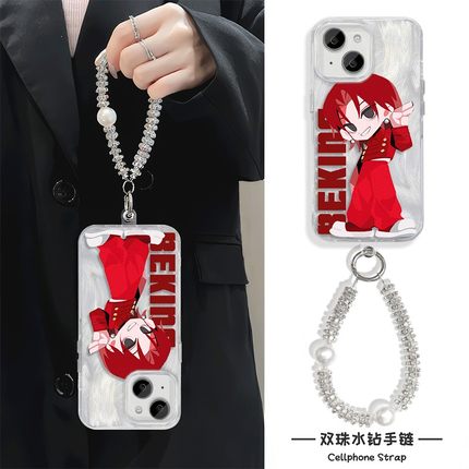 手机壳带挂绳16ProMax苹果1213适用iPhone17硬14羽纱15PLUS红发华晨宇花花荣耀MAGIC8真我gt7VIVOS20红米14R