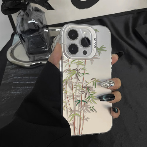 iPhone13小众荣耀600苹果16创意小米17TPRO彩银VIVOS60硬适用14PLUS高级感12ProMax手机壳国风竹子红米NOTE15