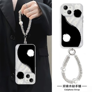 15PLUS太极道文化适用iPhone17高级感12羽纱16ProMax创意VIVOS50PROMINI苹果14手机壳带挂绳13硬小众一加ACE6