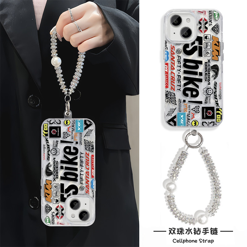 OPPOFindx8高级感16ProMax高级感标签涂鸦iPhone17适用硬小米15羽纱14plus苹果13手机壳带挂绳12个性VIVOx200