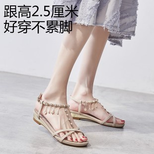 公主凉鞋女d平底鞋软底仙女风时尚外穿女鞋夏季2023新款百搭夏天