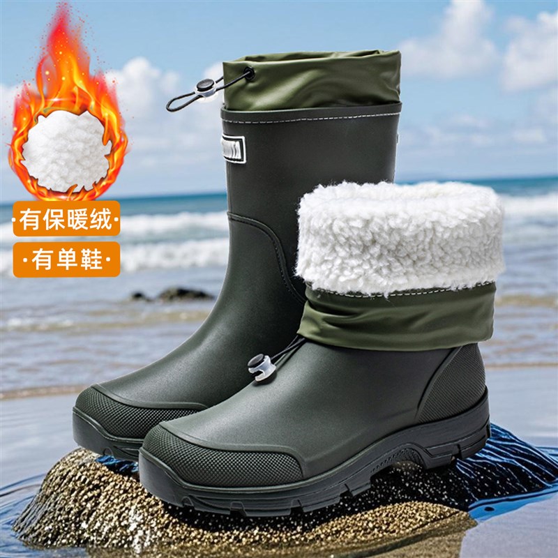 雨鞋防水防滑h雨靴时尚男女款单鞋中筒水鞋高筒胶鞋洗车潮有保暖
