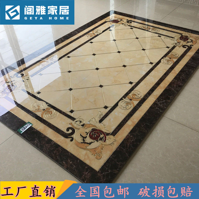 客厅地砖拼花f瓷砖拼图800x800 欧式地毯砖抛晶砖入户玄关过道走