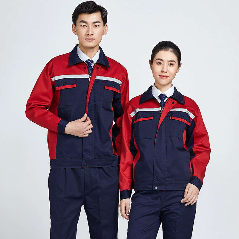 汽修工作c服套装男机修耐磨长袖装修劳保服修车工程服反光条厂服