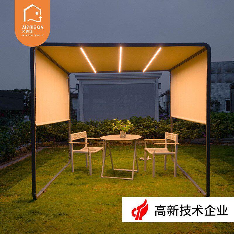 楼顶露台c雨棚花园院子庭院室外遮阳棚户外防雨四角伞活动广告帐