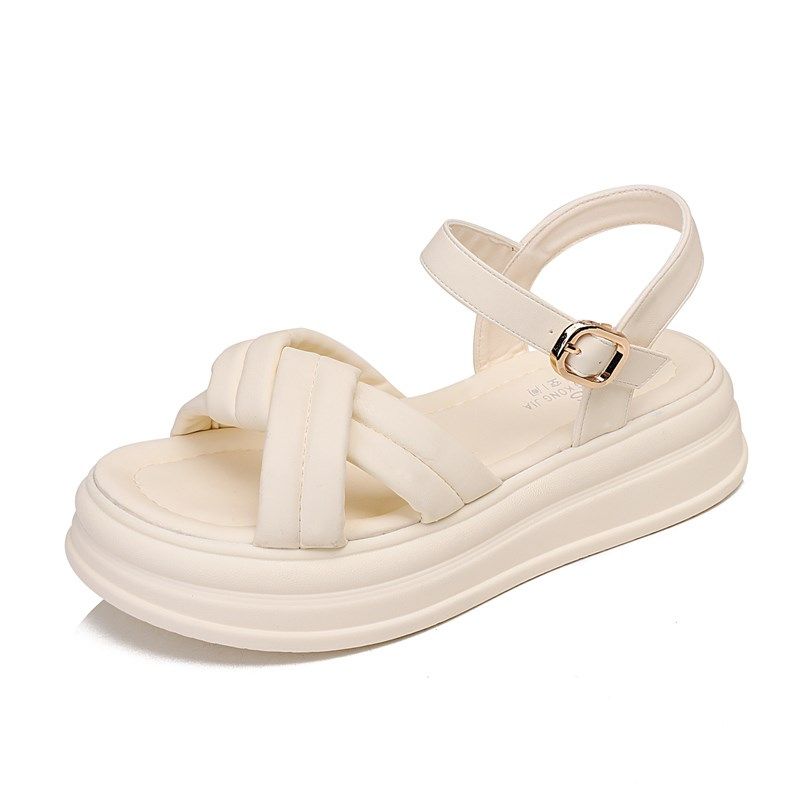 仙女风凉鞋女夏季2025新v款百搭软底沙滩鞋厚底不累脚防滑小码33,女鞋,罗马凉鞋,淘宝优惠券,粉丝福利购,淘宝优惠卷