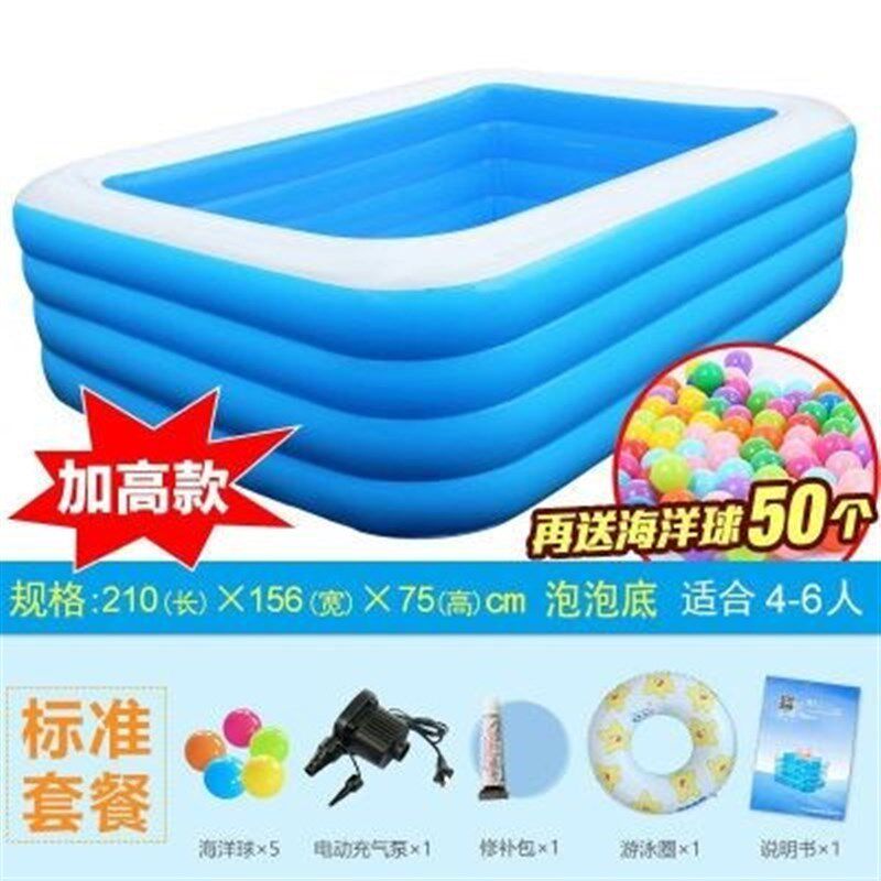 。儿童充气游泳池超大号家用婴儿宝宝游J泳桶加厚大型家庭小孩洗